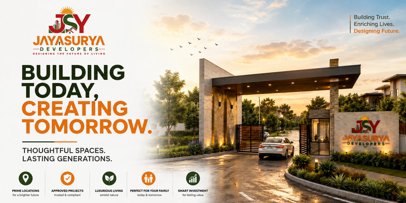 Jayasurya Developers - Creating Spaces. Building Trust. Shaping Futures.