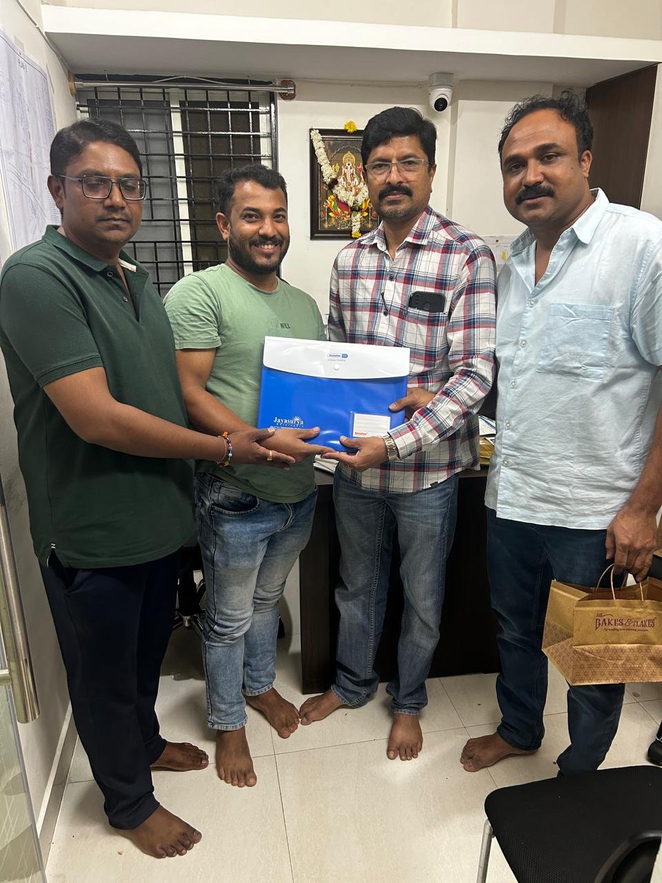 Satisfied Customer Receiving Khata Docket